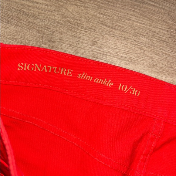 Talbots Signature Bright orange slim Ankle Jeans size 10/30 NWOT - Picture 6 of 7